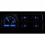 1948-50 Ford Pickup Truck VHX Gauge Kit - Black Alloy/Blue