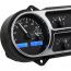 1948-50 Ford Pickup Truck VHX Gauge Kit - Black Alloy/Blue