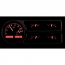 1948-50 Ford Pickup Truck VHX Gauge Kit - Black Alloy/Red