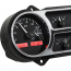 1948-50 Ford Pickup Truck VHX Gauge Kit - Black Alloy/Red