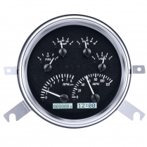 1949-50 Chevy Passenger Car VHX Gauge Kit - Black/White