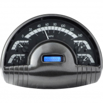 1949-50 Oldsmobile VHX Gauge Kit - Black Alloy/Blue