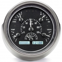 1951 Ford Passenger Car VHX Gauge Kit - Black/White