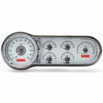 1953-54 Chevy Passenger Car VHX Gauge Kit - Silver/Red