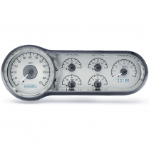 1953-54 Chevy Passenger Car VHX Gauge Kit - Silver/White