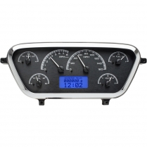 1953-55 Ford Pickup Truck VHX Gauge Kit - Black/Blue