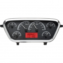 1953-55 Ford Pickup Truck VHX Gauge Kit - Black/Red