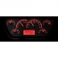 1953-55 Ford Pickup Truck VHX Gauge Kit - Black/Red