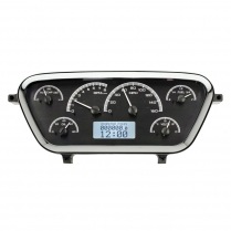 1953-55 Ford Pickup Truck VHX Gauge Kit - Black/White