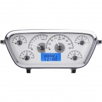 1953-55 Ford Pickup Truck VHX Gauge Kit - Silver/Blue