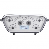 1953-55 Ford Pickup Truck VHX Gauge Kit - Silver/White