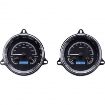 1954 Chevy Pickup Truck VHX Gauge Kit - Black/Blue