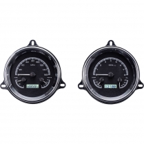 1954 Chevy Pickup Truck VHX Gauge Kit - Black/White