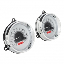 1954 Chevy Pickup Truck VHX Gauge Kit - Silver/Red