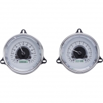 1954 Chevy Pickup Truck VHX Gauge Kit - Silver/White