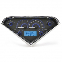 1955-59 Chevy Pickup VHX Series Gauges Carbon Fiber/Blue