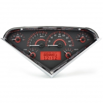 1955-59 Chevy Pickup VHX Series Gauge Kit Carbon Fiber/Red