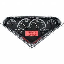 1955-59 Chevy Pickup VHX Series Gauge Kit Black/Red