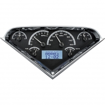 1955-59 Chevy Pickup VHX Series Gauge Kit Black/White