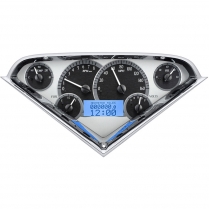 1955-59 Chevy Pickup VHX Series Gauge Kit - Silver/Blue