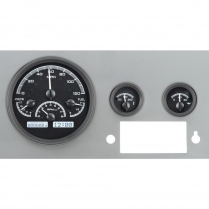 1955-86 Jeep CJ VHX Gauge Kit - Black/White