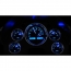 1959 Ford Passenger Car VHX Gauge Kit - Black/Blue