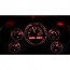 1959 Ford Passenger Car VHX Gauge Kit - Black/Red