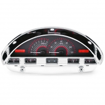 1959 Ford Pickup Truck VHX Gauge Kit - Carbon Fiber/Red