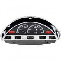 1956 Ford Pickup Truck VHX Gauge Kit - Black/Red