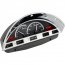 1959 Ford Pickup Truck VHX Gauge Kit - Black/Red