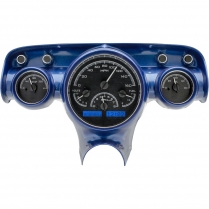 1957 Chevy Passenger Car VHX Gauge Kit - Black/Blue