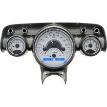 1957 Chevy Passenger Car VHX Gauge Kit - Silver/Blue