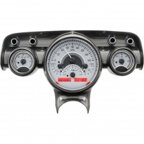 1957 Chevy Passenger Car VHX Gauge Kit - Silver/Red