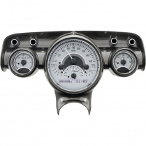 1957 Chevy Passenger Car VHX Gauge Kit - Silver/White