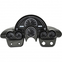 1958-62 Corvette VHX Gauge Kit - Black/White