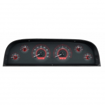 1960-63 Chevy Pickup Truck VHX Gauge Kit - Carbon Fiber/Red
