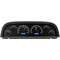 1960-63 Chevy Pickup Truck VHX Gauge Kit - Black/Blue