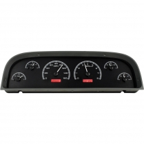 1960-63 Chevy Pickup Truck VHX Gauge Kit - Black/Red