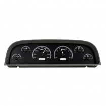 1960-63 Chevy Pickup Truck VHX Gauge Kit - Black/White