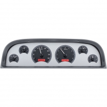 1960-63 Chevy Pickup Truck VHX Gauge Kit - Silver/Red