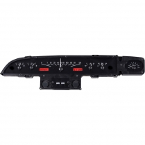 1960 Galaxie VHX Gauge Kit - Blk Alloy Red Light