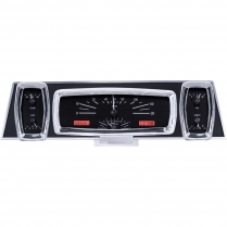 1961-63 Lincoln Continental VHX Gauge Kit - Black/Red