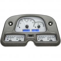 1962-84 Toyota FJ40 VHX Gauge Kit - Silver Alloy/Blue