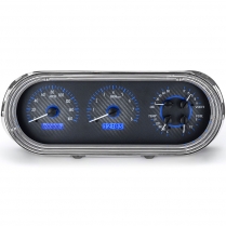 1963-65 Nova &amp; Chevy II VHX Gauge Kit - Carbon Fiber/Blue