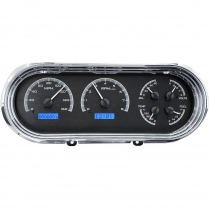 1963-65 Nova &amp; Chevy II VHX Gauge Kit - Black/Blue