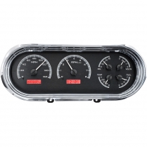 1963-65 Nova &amp; Chevy II VHX Gauge Kit - Black/Red