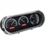 1963-65 Nova & Chevy II VHX Gauge Kit - Black/Red