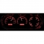 1963-65 Nova & Chevy II VHX Gauge Kit - Black/Red