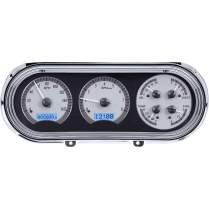 1963-65 Nova &amp; Chevy II VHX Gauge Kit - Silver/Blue