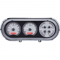 1963-65 Nova &amp; Chevy II VHX Gauge Kit - Silver/Red